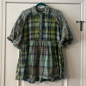 We the Free Moon Bay Mixed Plaid Top